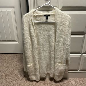 fuzzy cardigan